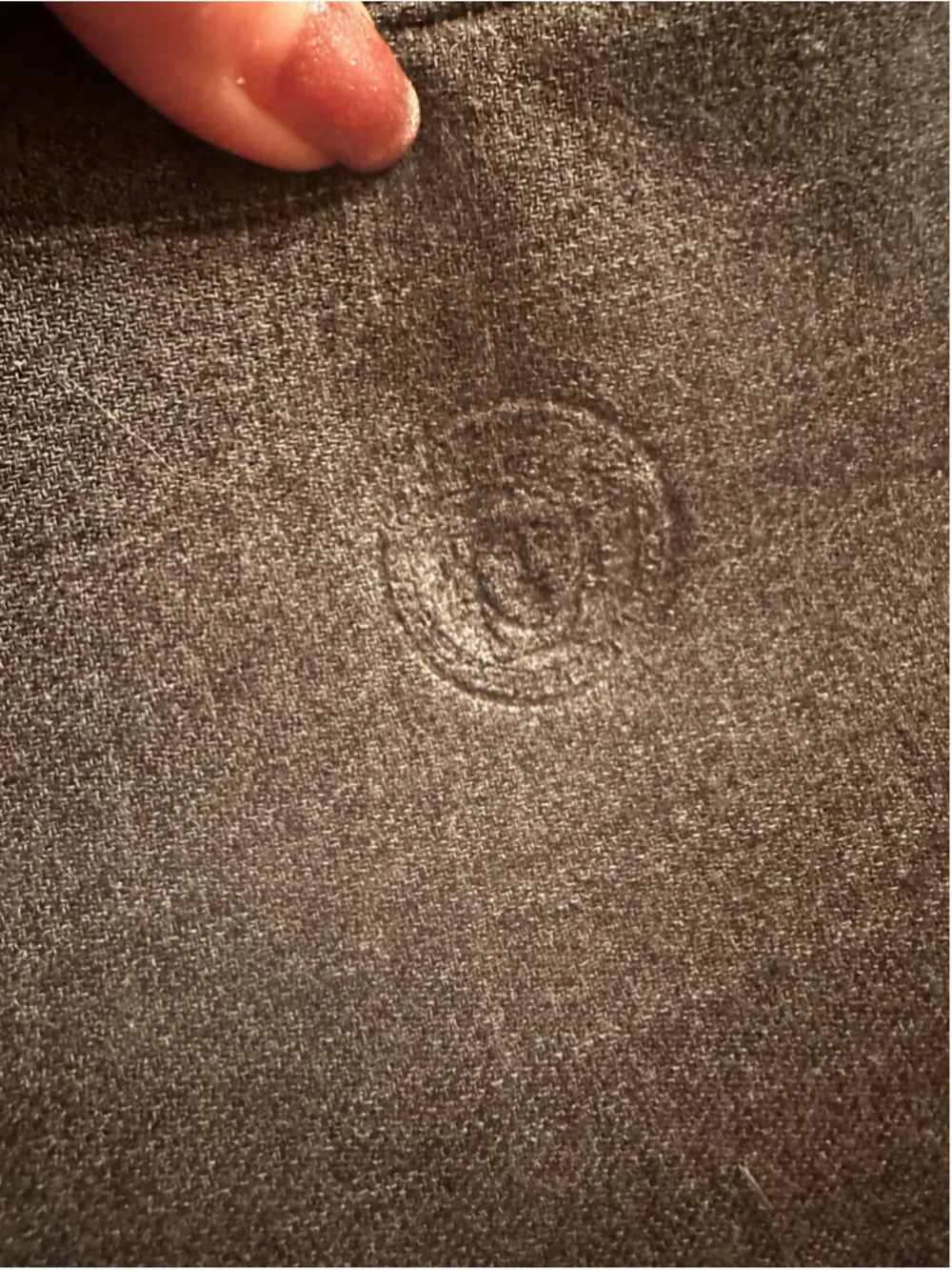 Gianni Versace Gray Wool and Black Leather Medusa Hobo Bag